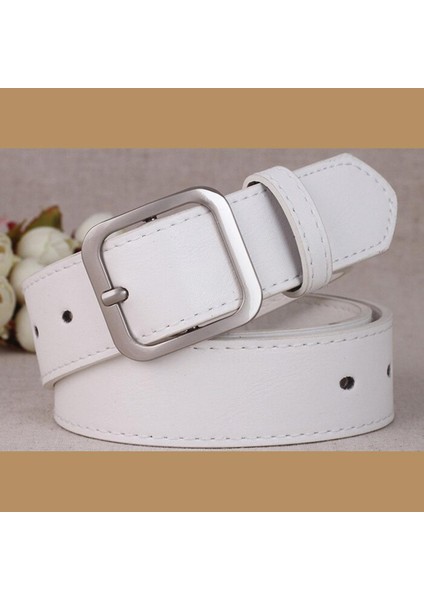 Geniş Kemer Bayan Basit Çok Yönlü Kemer Kadınlar Için Kore Moda Öğrencinin Kare Toka Kız Kemer Kot (Yurt Dışından)