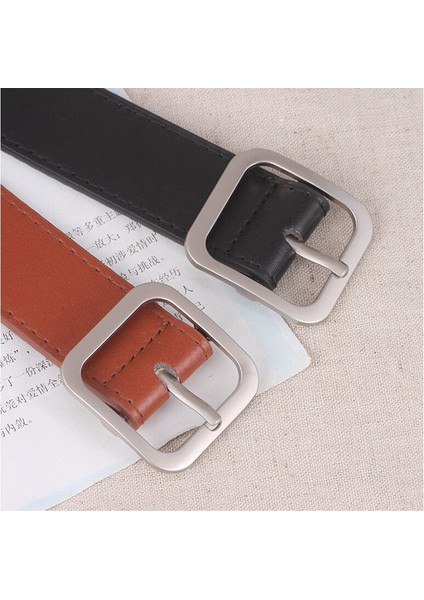 Geniş Kemer Bayan Basit Çok Yönlü Kemer Kadınlar Için Kore Moda Öğrencinin Kare Toka Kız Kemer Kot (Yurt Dışından) indirimleri