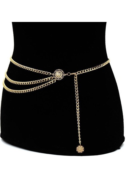Moda Kemerler Kadın Lüks Altın Dar Metal Zincir Tıknaz Saçaklar Kemer (Yurt Dışından) modelleri