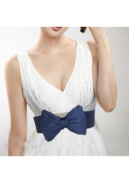 Yeni Ilmek Kemerler Kadınlar Için Moda Vahşi Kemer Geniş Elastik Streç Bel Kemeri Yay Bayan Elbise Dekorasyon Ремень Женский G* (Yurt Dışından) fırsatları