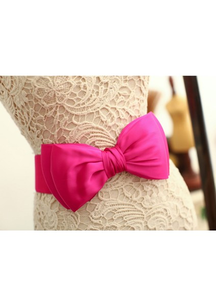 Yeni Ilmek Kemerler Kadınlar Için Moda Vahşi Kemer Geniş Elastik Streç Bel Kemeri Yay Bayan Elbise Dekorasyon Ремень Женский G* (Yurt Dışından) indirimleri