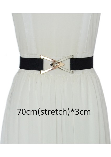 Kadın Üçgen Tokalı Kemer Yeni Elastik Esneklik Altın Kemerler Kadınlar Için Metal Toka Kemer Kadın Elbisesi Moda (Yurt Dışından) modelleri