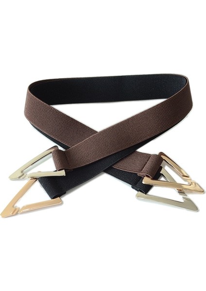 Kadın Üçgen Tokalı Kemer Yeni Elastik Esneklik Altın Kemerler Kadınlar Için Metal Toka Kemer Kadın Elbisesi Moda (Yurt Dışından) fırsatları