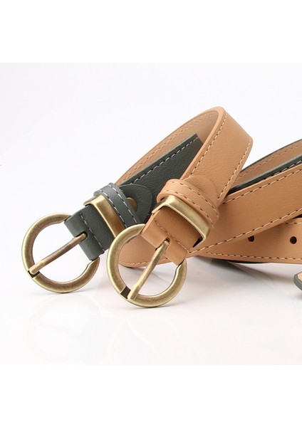 Üçgen Yuvarlak Tokalı Kemerler Kadın Eğlence Kot Vahşi Kemer Metal Toka Siyah Kayış Kemer Kadınlar Için (Yurt Dışından) modelleri