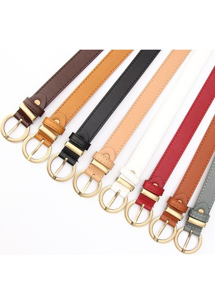 Üçgen Yuvarlak Tokalı Kemerler Kadın Eğlence Kot Vahşi Kemer Metal Toka Siyah Kayış Kemer Kadınlar Için (Yurt Dışından) fırsatları