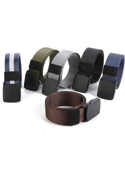Lookloland Düz Renk Plastik Toka Erkek Kemerler Uzun Kadın Kemer Erkek Ordu Taktik Unisex Naylon Kanvas Kemerler Kadınlar Için Ayarlanabilir Askı (Yurt Dışından)