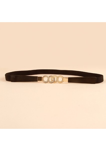 Altın Yuvarlak Halka Tokalı Kemerler Kadınlar Için Ince Elastik Kemer Bayan Elbise Ceket Kemer Kayışı (Yurt Dışından) fiyatları