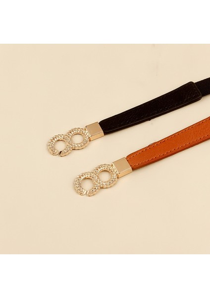 Altın Yuvarlak Halka Tokalı Kemerler Kadınlar Için Ince Elastik Kemer Bayan Elbise Ceket Kemer Kayışı (Yurt Dışından) indirimleri