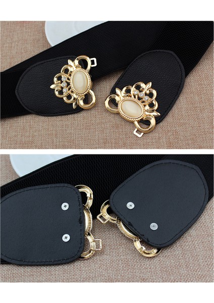 Moda Metal Toka Sahte Opal Kakma Elastik Kemer Kadın Elbise Kanat Kemer (Yurt Dışından) indirimleri