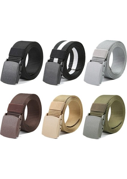 Düz Renk Plastik Toka Erkek Kemerler Uzun Kadın Kemer Erkek Ordu Taktik Uni Naylon Kanvas Kemerler Kadınlar Için Ayarlanabilir Askı (Yurt Dışından) fiyatları