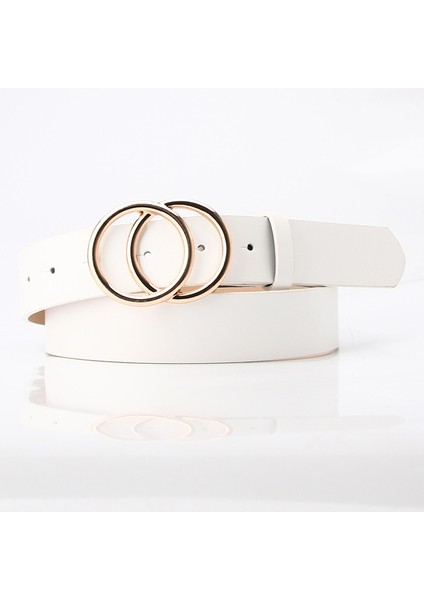 Yeni Çift Halka Pu Kemer Kadın Moda Altın Alaşımlı Toka Pin Tokalı Kemerler Kadın Elbisesi Kot Kemer 2022 (Yurt Dışından) fiyatları