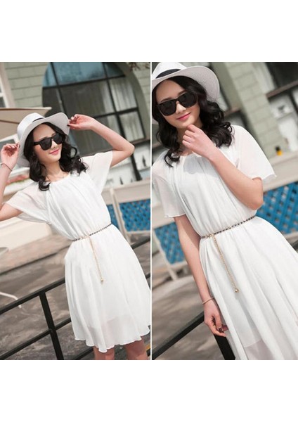 Kore Tarzı Metal Şeker Renk Bel Zinciri ile Sahte Inci Ince Kanca Kadın Elbisesi Bel Bandı Moda Lüks Kemer Yaz 2022 (Yurt Dışından) fırsatları