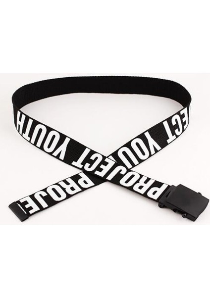 Kadın Gotik Harajuku Sokak Kemeri Tuval Punk Harfler Baskılı Dekorasyon Döngü Şekilli Zihinsel Toka Kot Bel Kemeri 2021 Yeni (Yurt Dışından) modelleri