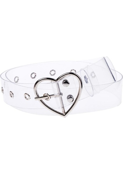 Moda Kadın Şeffaf Geniş Kemer Pimi Kemer Tokası Görünmez Şeffaf Bel Kemeri Bayan Kızlar Günlük Takım Elbise Pantalonları Dekor Kemer (Yurt Dışından)