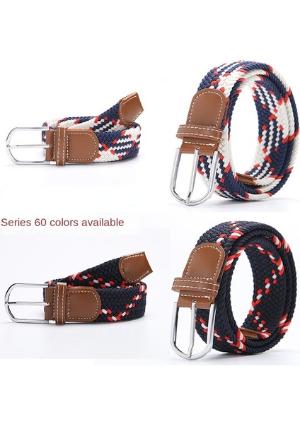 Siyah Kadın Rahat Örme Pin Toka Erkek Kemer Dokuma Kanvas Elastik Genişletilebilir Örgülü Streç Kemerler Kadınlar Için Kot Kemerler Kemer (Yurt Dışından) fiyatları