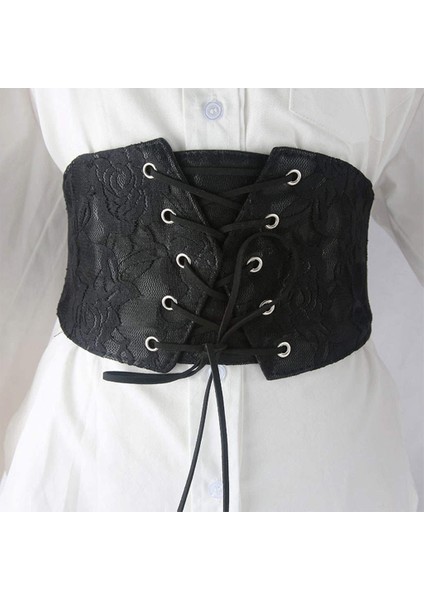 Lookloland Elastik Korse Geniş Kemer Bel Bandı Bağlı Cincher Kemer Waspie Kadın Elbiseler Uzun Bluzlar (Yurt Dışından) fiyatları