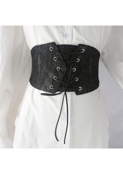 Lookloland Elastik Korse Geniş Kemer Bel Bandı Bağlı Cincher Kemer Waspie Kadın Elbiseler Uzun Bluzlar (Yurt Dışından) fırsatları