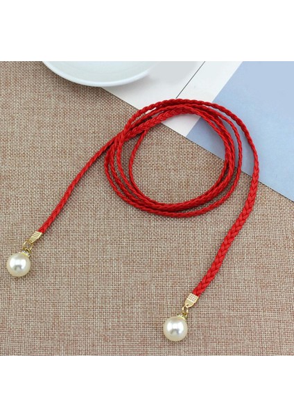 Moda Kadın Düz Renk Örgülü Püskül Kemer Bohemian Kızlar Ince Bel Halat Örgü Kemerler Elbise Kemerleri Kemer Aksesuarları (Yurt Dışından)