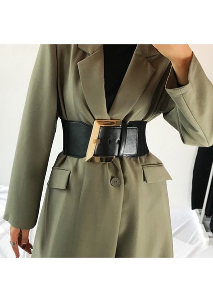 Lookloland Moda Korse Kemer Artı Boyutu Kemerler Kadınlar Için Bel Elastik Kuşak Siyah Geniş Streç Büyük Elbise Kemeri 2022 Ceinture Femme (Yurt Dışından) modelleri