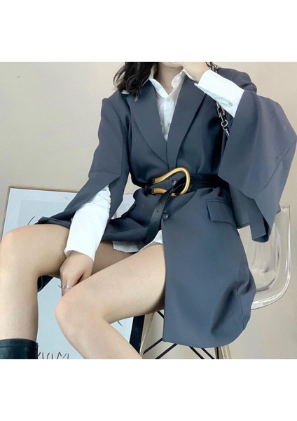 Kadın Kemeri Ins Tarzı Avrupa ve Amerikan Moda At Nalı Toka Dekorasyon Gömlek Bel Mühür Kazak Takım Elbise Lüks Kemer (Yurt Dışından)