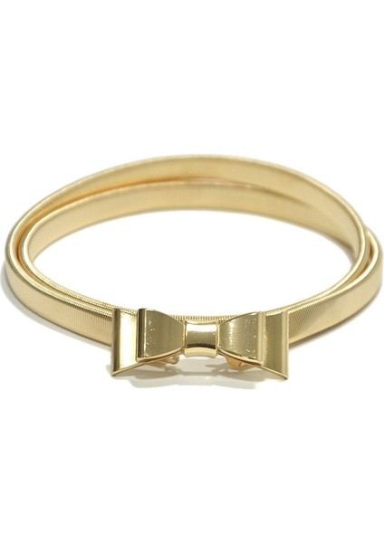 Ön Ilmek Toka Metal Zincir Kadın Dekorasyon Elastik Bahar Altın Ince Kemer Kuşak Kemer Elbise (Yurt Dışından) fiyatları