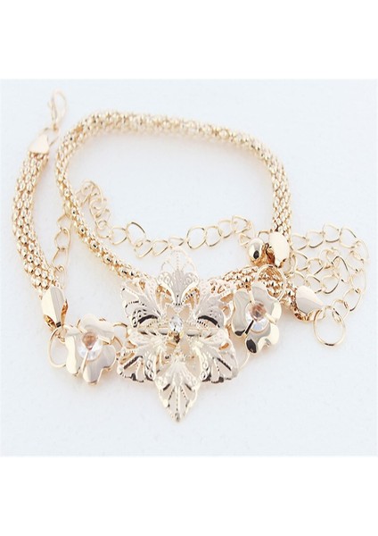 Kadın Tasarımcı Çiçekler Altın Bel Zincir Kemer Kadın Elbise Metal Altın Güneş Kemeri Moda Bayanlar Lüks Kemerler 2022 Yeni (Yurt Dışından) fiyatları