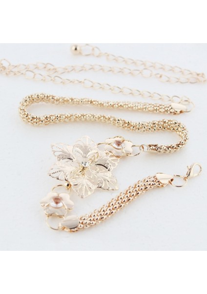 Kadın Tasarımcı Çiçekler Altın Bel Zincir Kemer Kadın Elbise Metal Altın Güneş Kemeri Moda Bayanlar Lüks Kemerler 2022 Yeni (Yurt Dışından) modelleri