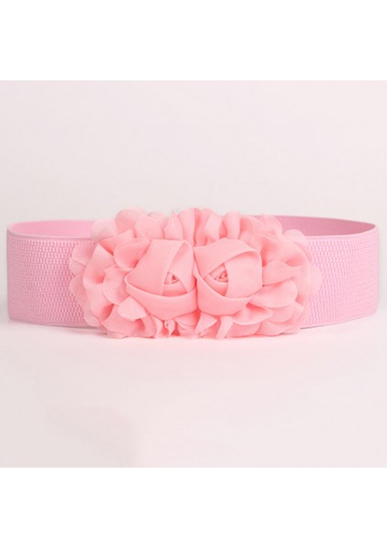 2022 Gül Kemerler Kadınlar Için Bel Kemeri Çift Çiçek Geniş Elastik Bel Kemeri Bayan Elbise Dekorasyon Bel Kemeri Ремень Cinturones (Yurt Dışından) fiyatları