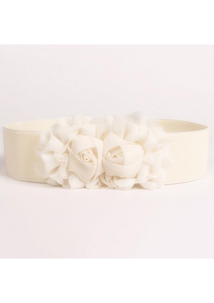 2022 Gül Kemerler Kadınlar Için Bel Kemeri Çift Çiçek Geniş Elastik Bel Kemeri Bayan Elbise Dekorasyon Bel Kemeri Ремень Cinturones (Yurt Dışından) fırsatları