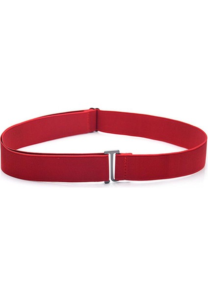 Kadınlar Ayarlanabilir Boyutu Elastik Bant Streç Bel Kemeri Düz Toka Kot Pantolon Kemer Kadın Düz Renk Yumuşak Görünmez Ince Kemerler (Yurt Dışından)