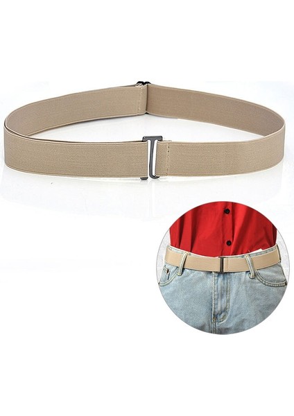 Kadınlar Ayarlanabilir Boyutu Elastik Bant Streç Bel Kemeri Düz Toka Kot Pantolon Kemer Kadın Düz Renk Yumuşak Görünmez Ince Kemerler (Yurt Dışından) fırsatları