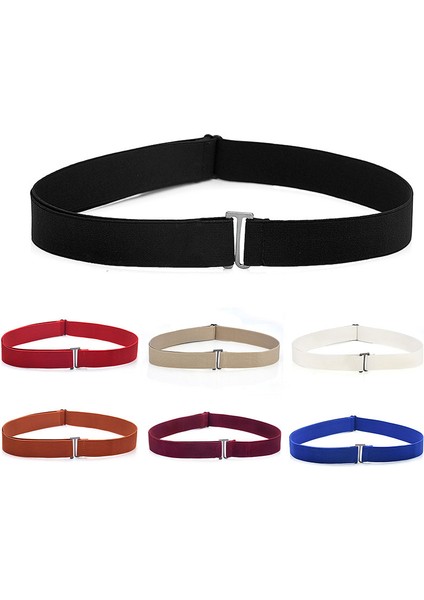 Kadınlar Ayarlanabilir Boyutu Elastik Bant Streç Bel Kemeri Düz Toka Kot Pantolon Kemer Kadın Düz Renk Yumuşak Görünmez Ince Kemerler (Yurt Dışından) indirimleri