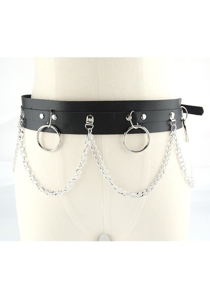 Lookloland Koyu Zincir Punk Kemer Kadın Hip-Hop Gotik Tarzı Tüm Maç Moda Eşleşen Elbise Jk Ceket Dekoratif Kuşak (Yurt Dışından) modelleri