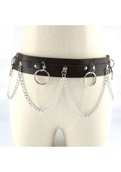 Lookloland Koyu Zincir Punk Kemer Kadın Hip-Hop Gotik Tarzı Tüm Maç Moda Eşleşen Elbise Jk Ceket Dekoratif Kuşak (Yurt Dışından) fırsatları