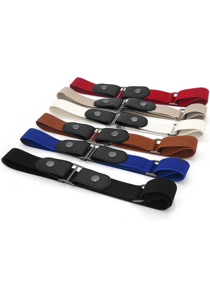 Erkekler Kadınlar Için 1 Adet Görünmez Hiçbir Toka Bel Kemeri Streç Elastik Tokasız Polyester/kauçuk Kemerler (Yurt Dışından) fırsatları