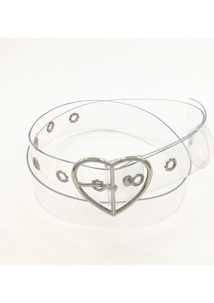 Kadın Kemerleri Moda Tasarım Altın Metal Yuvarlak Toka Kemer Pantolon Plastik Pvc Kayış Şeffaf Şeffaf Bel Bantları Kadın Kot (Yurt Dışından) indirimleri