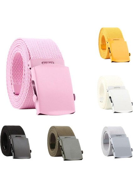 Trendy Moda Kemerler Kanvas Rahat Vahşi Dokuma Kemer Kanvas Kemer Erkek ve Kadın Kemerleri Gençlik Öğrenci Metal Olmadan Otomatik Toka (Yurt Dışından)