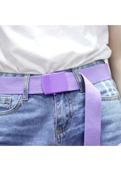 Trendy Moda Kemerler Kanvas Rahat Vahşi Dokuma Kemer Kanvas Kemer Erkek ve Kadın Kemerleri Gençlik Öğrenci Metal Olmadan Otomatik Toka (Yurt Dışından) fiyatları