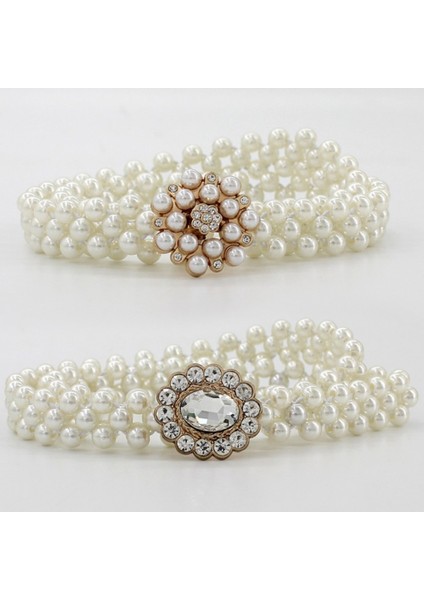 Kadın Inci Kemer Bel Kemeri Elastik Toka Inci Zincir Kemerler Kadınlar Için Elbise Kemeri Kristal Yaylar Bel Bandı Kemer Cinturon Mujer (Yurt Dışından) fiyatları