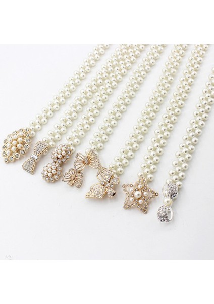 Kadın Inci Kemer Bel Kemeri Elastik Toka Inci Zincir Kemerler Kadınlar Için Elbise Kemeri Kristal Yaylar Bel Bandı Kemer Cinturon Mujer (Yurt Dışından) modelleri