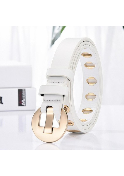 Kadın Lüks Marka Içi Boş Moda Kemer Yüksek Kaliteli Alaşım Toka Vahşi Öğrenci Kot Trend Kişilik Bayanlar Deri Kemer (Yurt Dışından)
