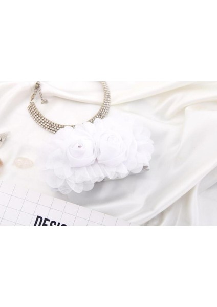 Lookloland Moda Çocuk Bel Kemeri Kız Çift Gül Etek Elastik Prenses Şifon Bel Genişliği (Yurt Dışından)
