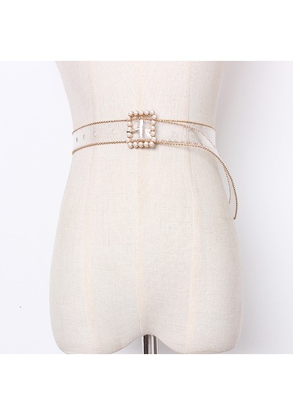 Kot Temizle Kemer Bayanlar Bel Kemerleri Kadınlar Için Şeffaf Beyaz Inci Kemer Tasarımcısı Cinturon Mujer Pvc Plastik Kemer (Yurt Dışından) fırsatları