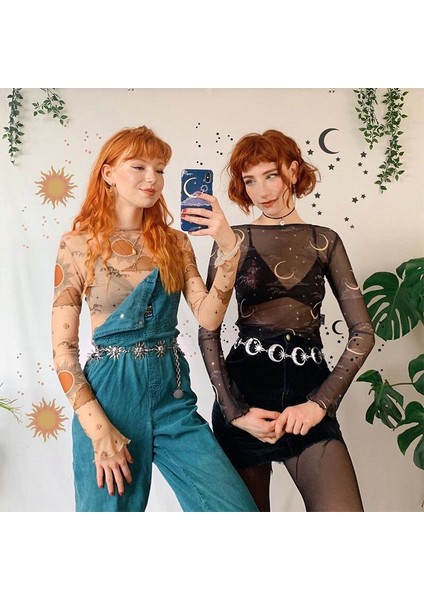 Lookloland Gotik Bel Altın Zincir Kemer Kadın Harajuku Koyu Güneş Kolye Gümüş Zincir Kemer Vintage Punk Rock Aksesuarları Kemer Streetwear (Yurt Dışından) modelleri
