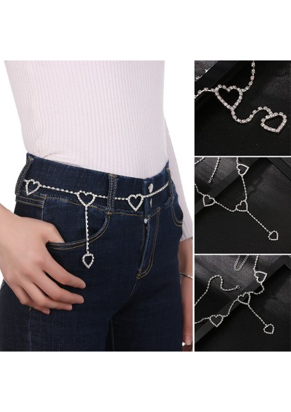 Lookloland 2020 Kalpten Kalbe Kemerler Trendy Yeni 90'lar Vintage Flaş Matkap Kalp Bel Zinciri Sevimli Bling Bling Gece Kulübü Disko Kemer Taklidi (Yurt Dışından) fırsatları