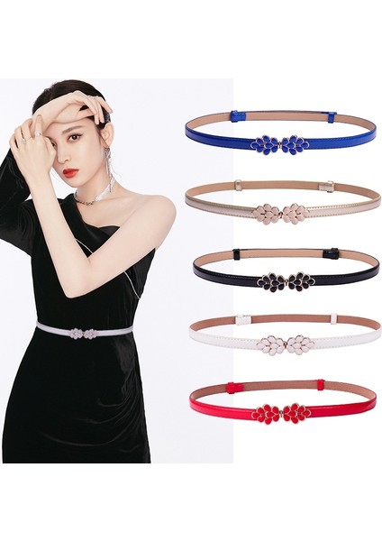 55 Stilleri Moda Kadın Güzel Kemerler Ayarlanabilir Tasarım Pu Deri Kayış Şeker Renkler Tüm Maç Kadın Elbise Sevimli Kemer (Yurt Dışından) modelleri