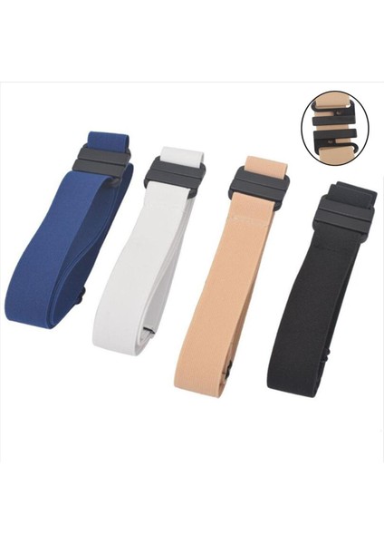 Yeni Unisex Tokasız Elastik Kemer Kot Pantolon Elbise Streç Bel Kadın Erkek Hiçbir Toka Olmadan Tokasız Kemerler H111 (Yurt Dışından)