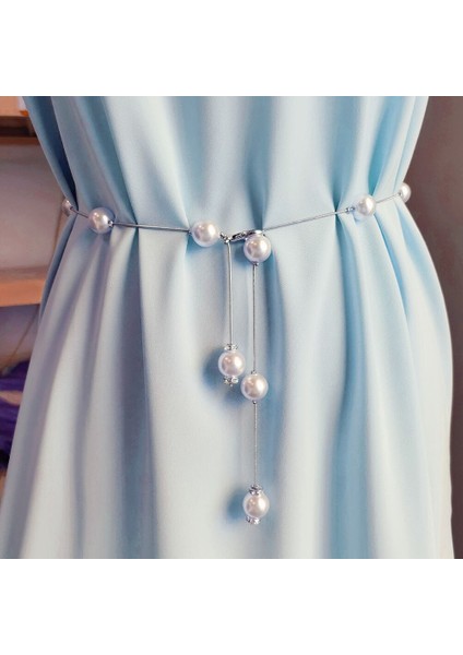 Zarif Inci Kadın Kemer Basit Ayarlanabilir Metal Ince Zincir Kemer Bayanlar Elbise Için Sıska Tasarımcı Kemer Dekoratif Takı (Yurt Dışından)