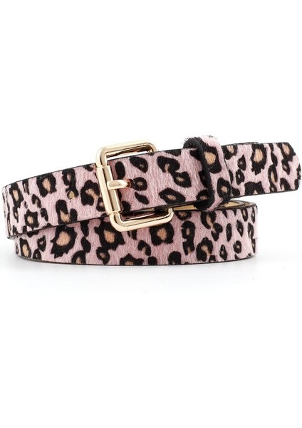 Olome Vintage Hayvan Leopar Deri Kemer Kadın Siyah Beyaz Altın Toka Kadın Bel Kot Çita Kemerler (Yurt Dışından) indirimleri