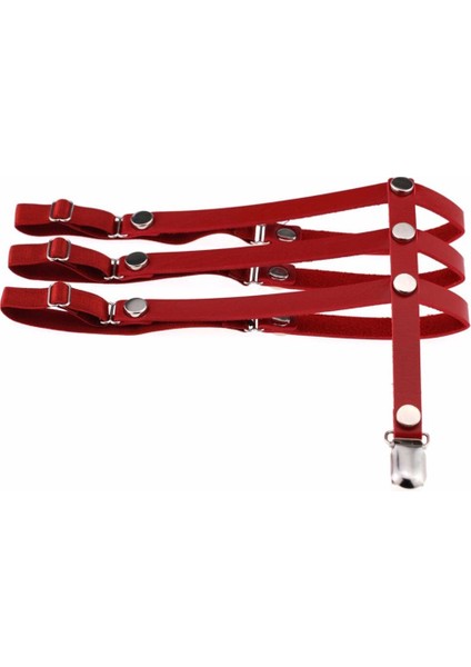 Moda Cosplay Askı Kemer Kız Harajuku Punk Gotik Jartiyer Bahis Kadın Elastik Perçinler Uyluk Bacak Halkası Jartiyer (Yurt Dışından) indirimleri